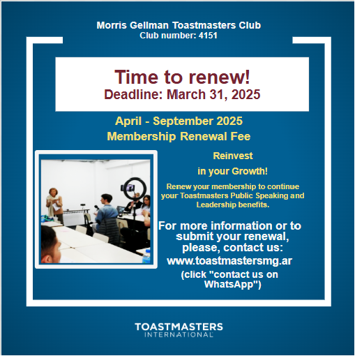 ToastmastersMG's tweet photo. Find out more about us on the Official website: https://t.co/NLxbnLGlKP / #toastmastersargentina #toastmastersbuenosaires #buenosaires #buenosairesargentina #buenosairesprovincia #buenosairesquerido #buenosairescapital #caba #ingles #aprenderingles #inglesonline https://t.co/o6m431sMGu