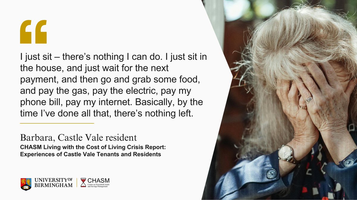 College of Social Sciences (@coss_birmingham) on Twitter photo This #DebtAwarenessWeek, organisations such as <a href="/StepChange/">StepChange</a> are challenging the stigma around debt and highlighting support available. Many, like Barbara from Castle Vale, are trapped by debt left with nothing after paying for essentials. (1/2) This #DebtAwarenessWeek, organisations such as <a href="/StepChange/">StepChange</a> are challenging the stigma around debt and highlighting support available. Many, like Barbara from Castle Vale, are trapped by debt left with nothing after paying for essentials. (1/2)
