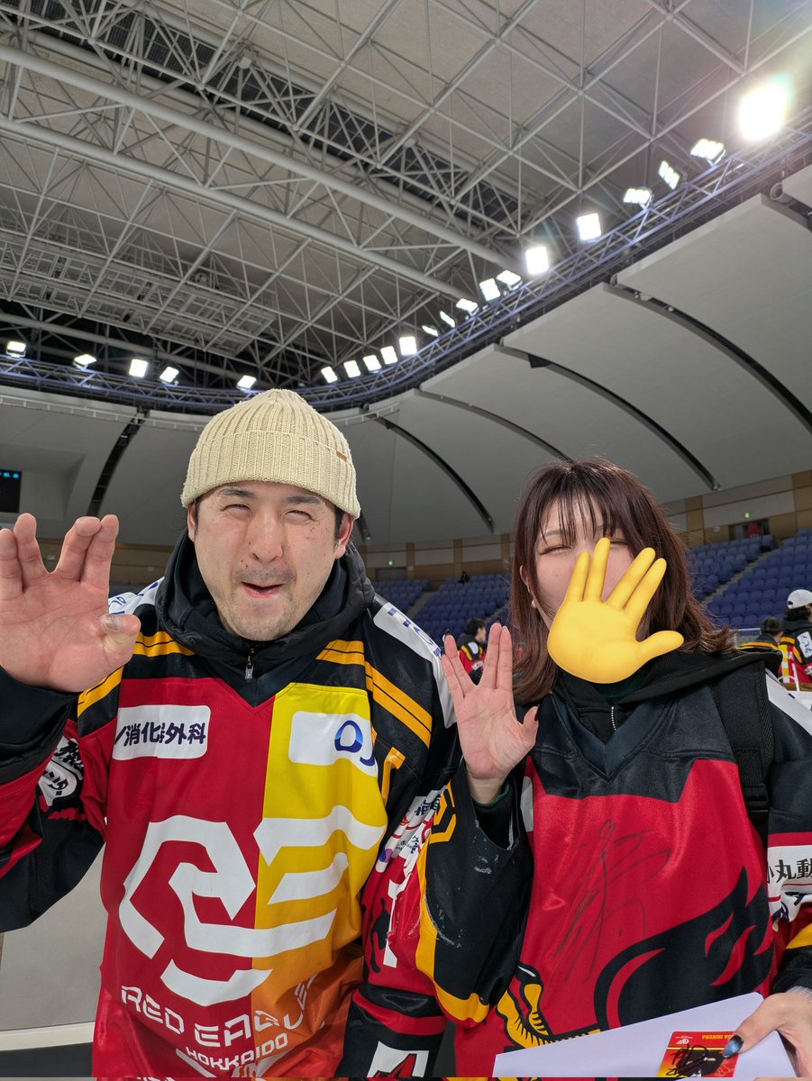 最っっっ高✨
入倉選手🐯にずっとお願いしたかったので夢が叶って幸せです🥳
全力でやりました!!
 #REH
 #レッドイーグルス北海道