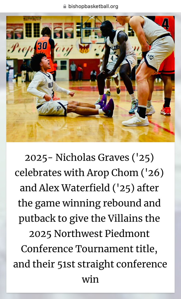 Program website now updated with 25-26 schedule, individual career, and team records!
bishopbasketball.org

#AlwaysBishop