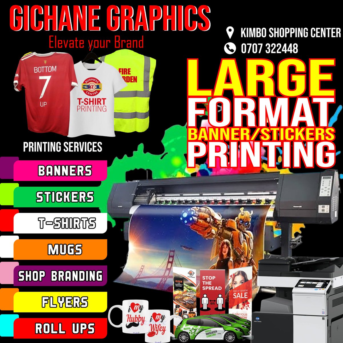 Legitimate_01's tweet photo. Your shop branding, flyers, or maybe roll up banners should be done by professionals! At Gichane Graphics, you will meet professional and competent individuals waiting for you!
WhatsApp/Call: 0789 655555
#GichaneGraphicsDelivers https://t.co/HAmS1Hc6A8