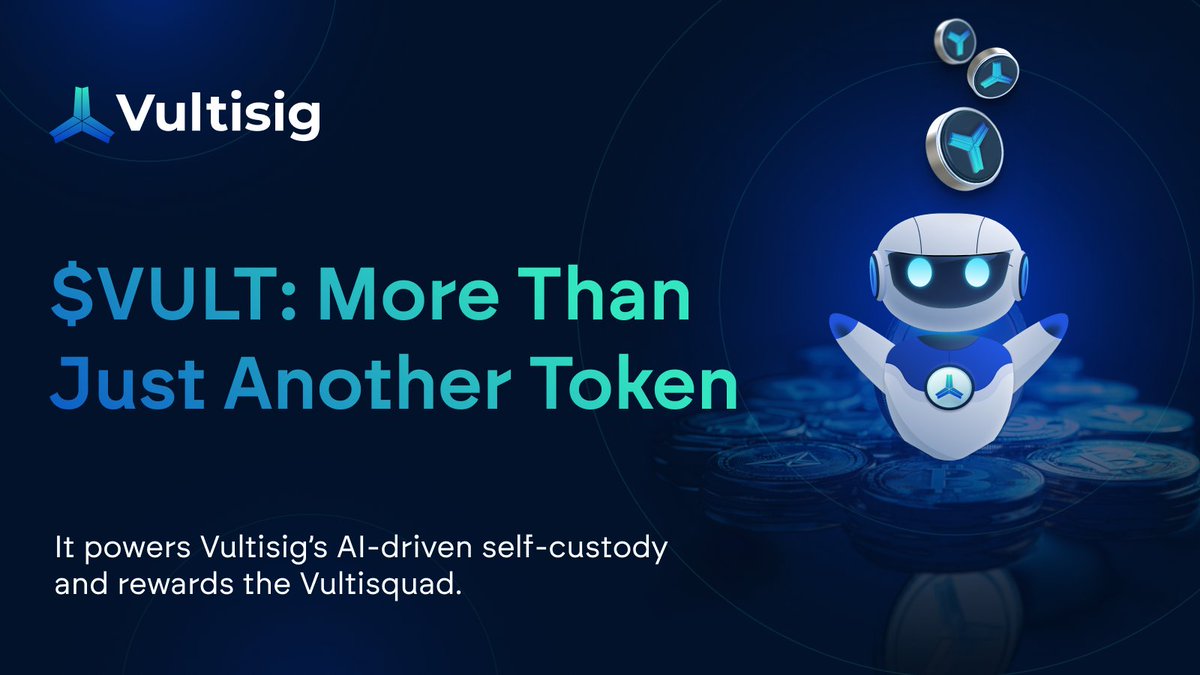1/ We designed $VULT to be more than just another token

It's the economic engine behind Vultisig’s AI-powered self-custody ecosystem, directly rewarding the Vultisquad for securing and automating their assets

Here’s why holding $VULT matters. 👇
