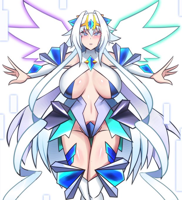 ○レヴェリーセレスティア
進化したレヴィーアに敗北したレヴェリーフローラ・ブランが神威を取り込む事で更なる進化を遂げた姿。
女神の力にましろとルーシャと神威。さらには精霊の力と淫魔の力が加わった究極のレヴェリー。 