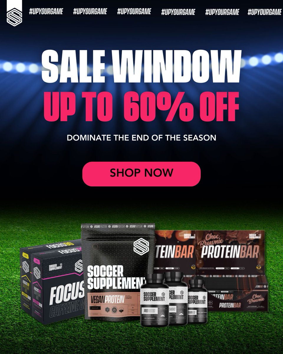Dominate the end of the season with up to 60% off your favourite items ⚡ 

#UpYourGame