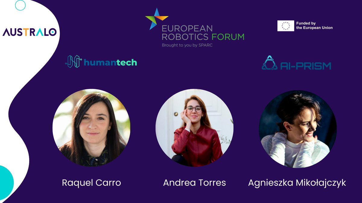 🤖@AUSTRALOTeam is proud to participate in #ERF2025 from March 25-27 in Stuttgart. Join Raquel &amp; Aga (<a href="/AIPRISMEU/">AI-PRISM 🇪🇺</a>) at Booth No. 44 and explore the future of AI &amp; robotics!
Andrea (<a href="/HumanTech_EU/">HumanTech</a>) will also be at the “Application of Robotics in Construction” workshop on March 27.