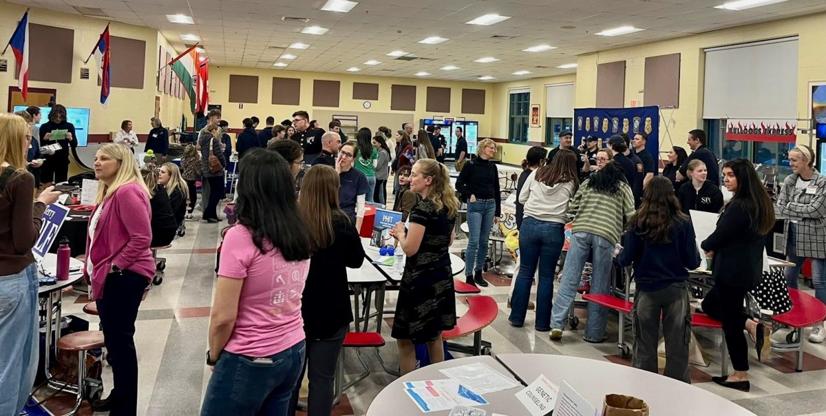Last week, BHS had a successful Career Fair. Businesses from our community were in the Commons &amp; students were able to visit &amp; talk to professionals in their field. The event was coordinated by our Dean of Alternative Programming, Amy Woods, and Bedford resident, Dr. Kim Hastey.