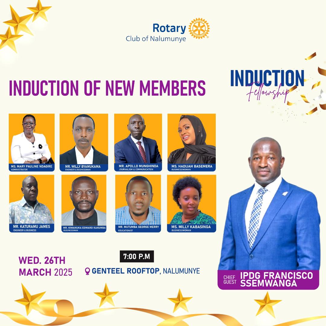 Let us welcome these gallant men and Women who have made a right choice in their life to join Rotary. Let us keep inviting more because membership is an internal priority of Rotary International.
#D9214