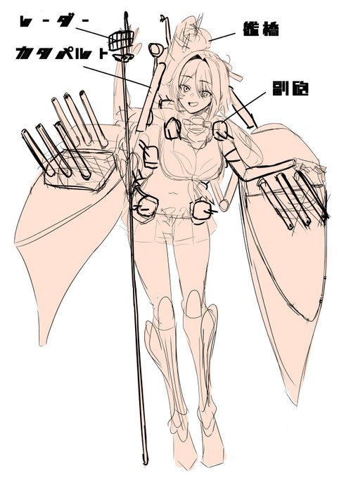 勢いで細く描きがちなので、修正を重ねてむちむちとなっていく様+他案MC☆あくしずVol.76  