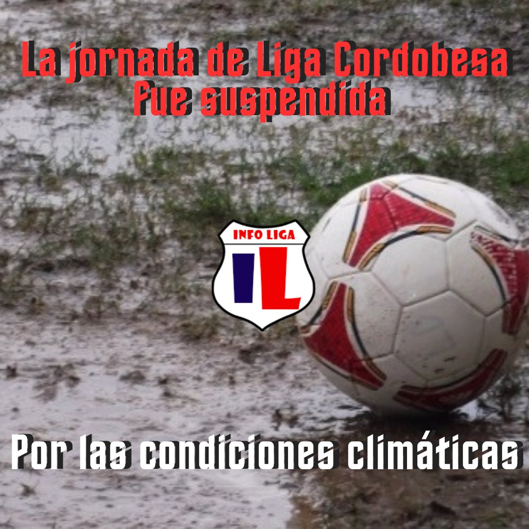 En virtud de las inclemencias climáticas, se suspende las fechas de 1ª División A y 1ª División B programadas para el día de hoy.