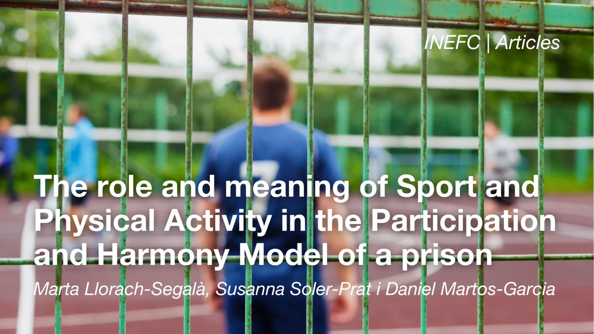 Inefc (@inefcat) on Twitter photo 🗞️ ARTICLES | "The role and meaning of Sport and Physical Activity in the Participation and Harmony Model of a prison"
📚 <a href="/EJC_Eurocrim/">European Journal of Criminology</a>
đź–‹ Marta Llorach-SegalĂ , Susanna Soler-Prat i Daniel Martos-Garcia
ℹ️ journals.sagepub.com/doi/10.1177/14…
#SomINEFC #RecercaINEFC <a href="/giseafe/">GISEAFE</a> 🗞️ ARTICLES | "The role and meaning of Sport and Physical Activity in the Participation and Harmony Model of a prison"
📚 <a href="/EJC_Eurocrim/">European Journal of Criminology</a>
đź–‹ Marta Llorach-SegalĂ , Susanna Soler-Prat i Daniel Martos-Garcia
ℹ️ journals.sagepub.com/doi/10.1177/14…
#SomINEFC #RecercaINEFC <a href="/giseafe/">GISEAFE</a>