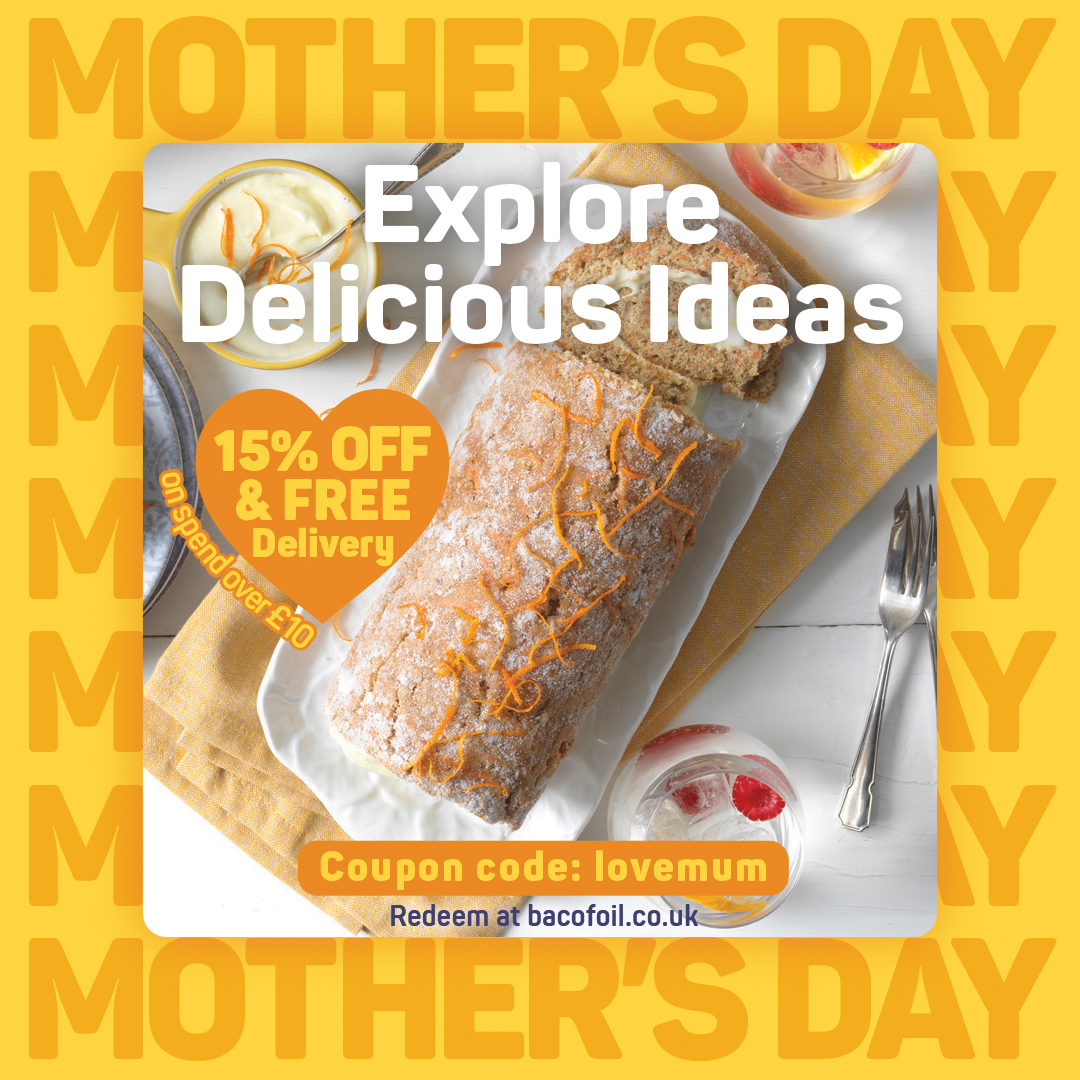 Bake it special this Mother's Day! 🌸

Get 15% off &amp; delivery on our e-shop💖

Shop now: bacofoil.co.uk/tips-recipes/?…

#MothersDay #BakeItSpecial #HomemadeWithLove #SweetSurprise #MothersDayTreats