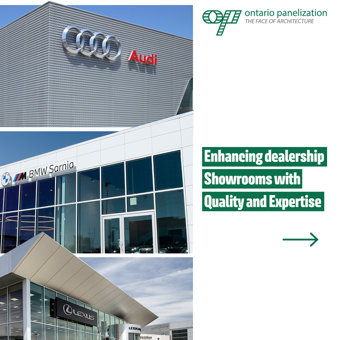 On_Panelization's tweet image. 🚘 Enhancing Dealership Showrooms with Quality &amp;amp; Expertise 🏗️✨

At Ontario Panelization, we deliver premium cladding solutions that make dealerships stand out. Check out our latest projects! 👀

📍 Learn more at ontariopanelization.com

#FacadeExperts #ArchitecturalCladding