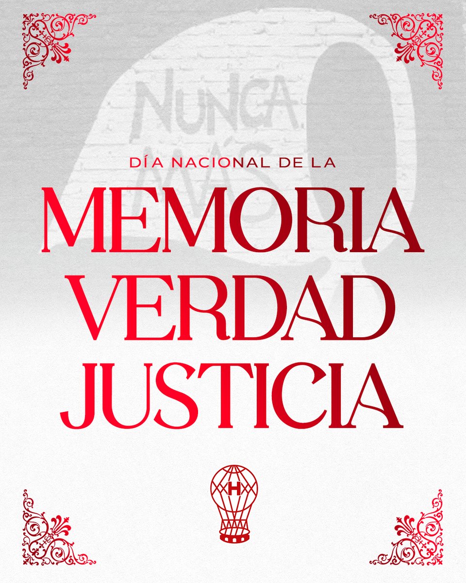 Día Nacional de la Memoria por la Verdad y la Justicia 🤍

#24M
#NuncaMás
#MemoriaVerdadYJusticia