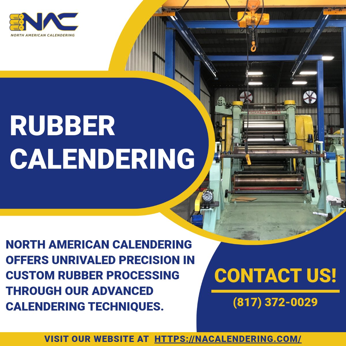 nacalendering's tweet image. North American Calendering offers unrivaled precision in custom rubber processing through our advanced calendering techniques. We ensure that every product we deliver is of the highest quality, crafted with the utmost care &amp;amp; precision.

Contact us!

#Calendering #RubberProcessing