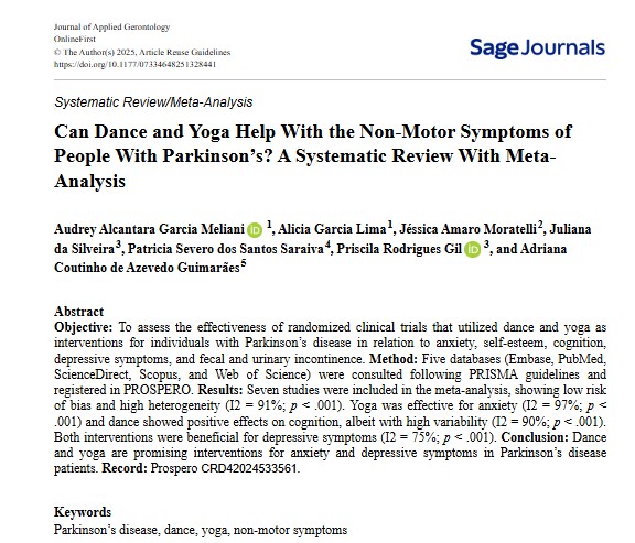 New study on non-pharmacological interventions to improve emotional well-being in Parkinson’s patients.

Read more in the Journal of Applied Gerontology:
ow.ly/pJ7t50Vn7ni. 

#Parkinsons #EmotionalWellBeing #GerontologyResearch #MentalHealthAwareness