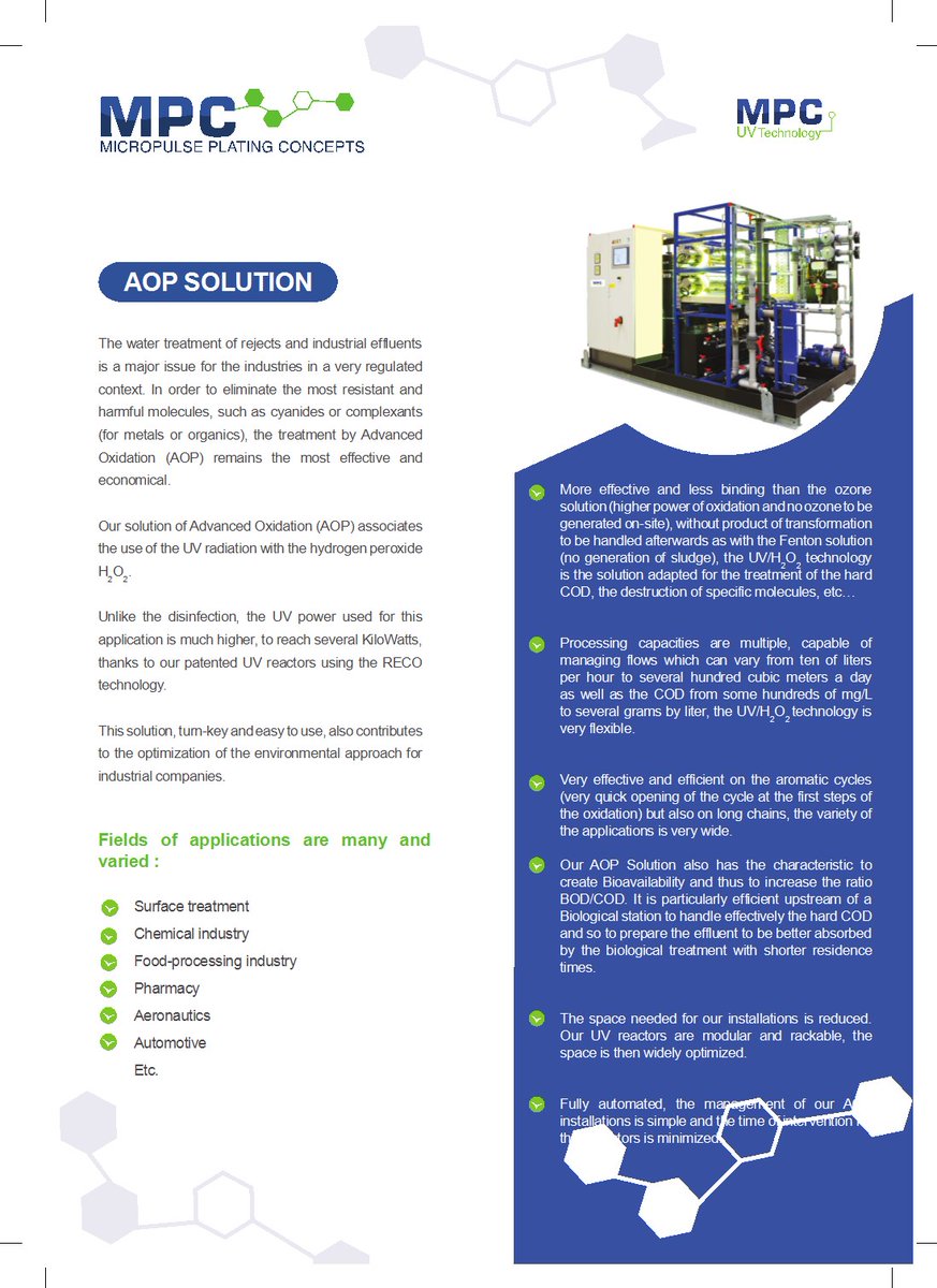 AGasE_M's tweet image. Below are details on the AOP solution we offer.
For more info please email Jonathan.Sellars@agas.com or visit our website agasem.com
#agasem #waterdisinfection #advancedoxidation #uvdisinfection #watertreatment #effluenttreatment #wastewatertreatment