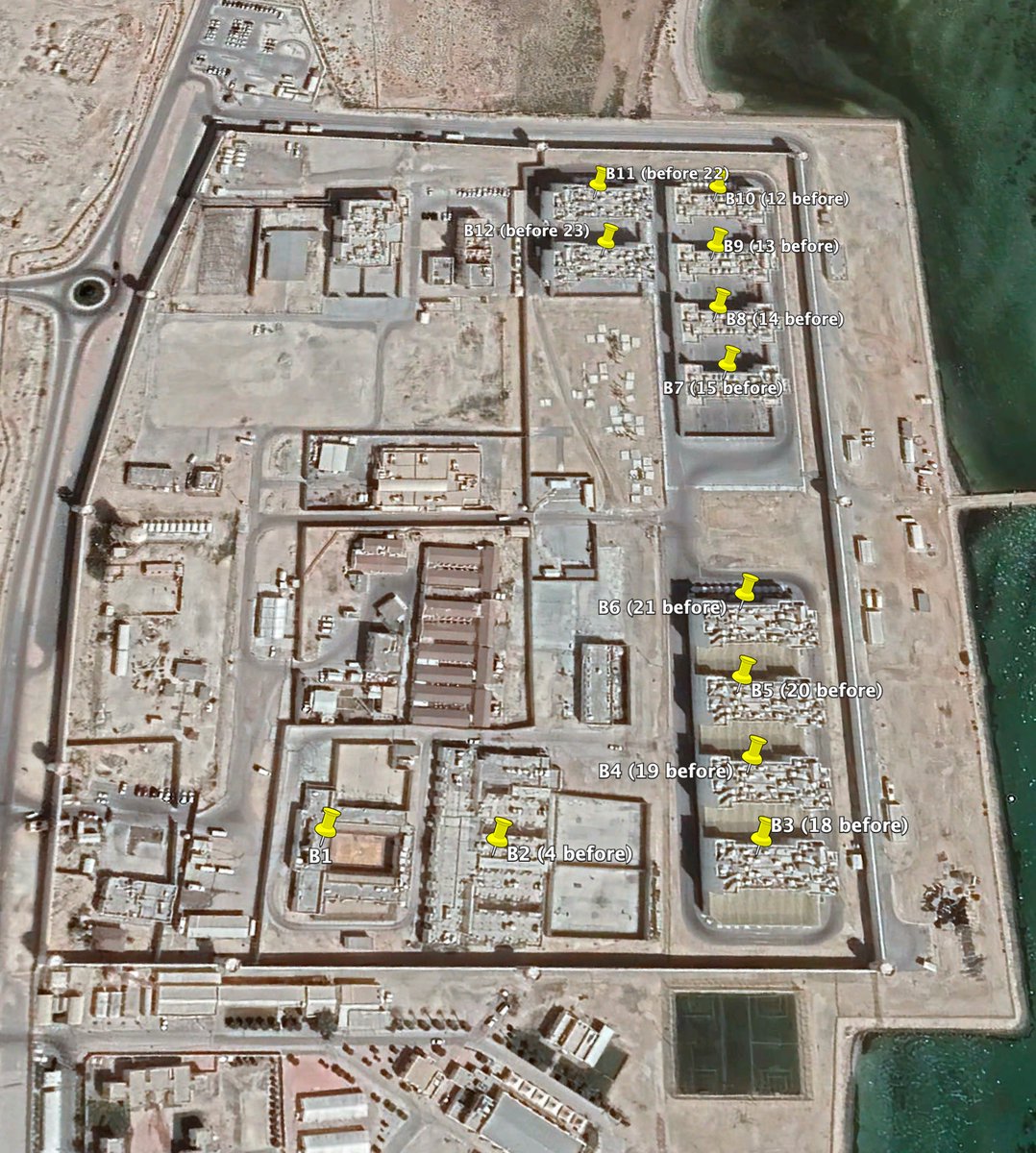 BirdBahrain_'s tweet image. #Bahrain: There are a total 362 political prisoners currently serving their sentences in Jau Prison.
Breakdown by building:
12 - Building 1 (Death row inmates)
93 - Building 3
95 - Building 2
77 - Building 5
14 - Building 4
19 - Building 12
10 - Building 14 - Political ‘icons’…