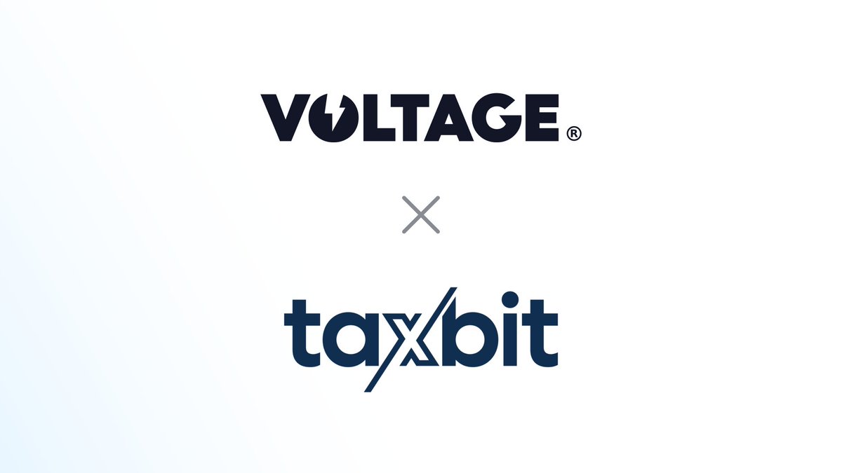 🚨 Big news: <a href="/voltage_cloud/">Voltage ⚡</a>  + <a href="/Taxbit/">Taxbit</a> have teamed up to launch the first fully compliant Lightning payments solution ⚡️

Businesses can now adopt #Bitcoin payments via Lightning with full tax + accounting compliance built-in.
No more tradeoffs between speed and trust.