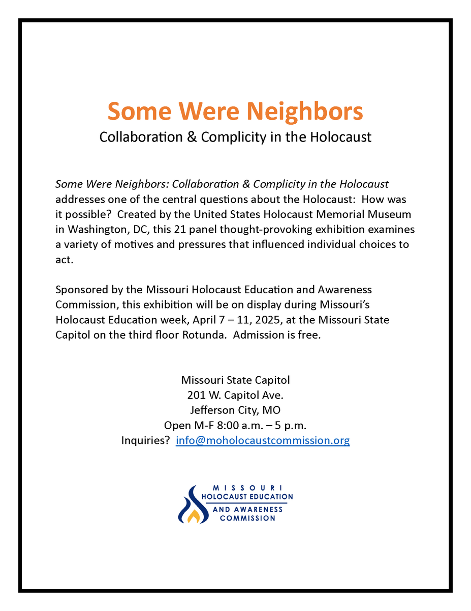 For more information: info@moholocaustcommission.org