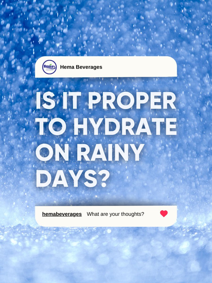 HemaBeverageltd's tweet image. #HydrationTips
Take charge of the week!
Happy New Week
#HemaForAll #HemaWater #Hydrate #NaturalWater