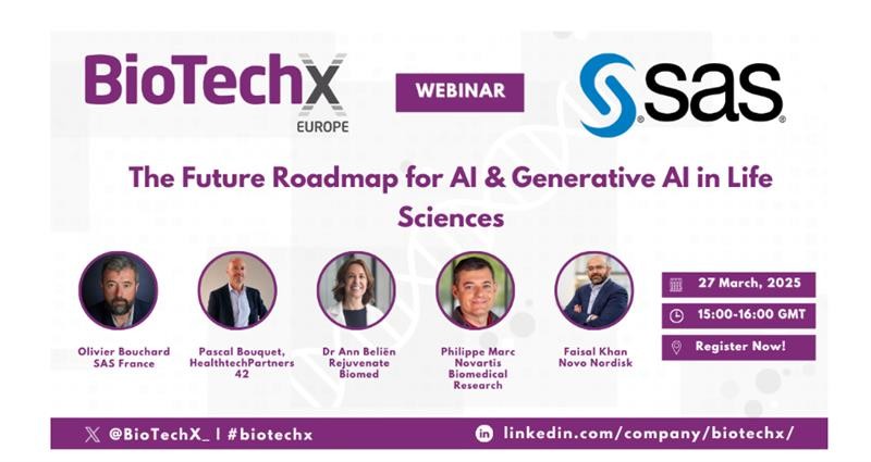 Join this webinar organized by BioTechX and SAS and hear from life science industry leaders on leveraging #AI &amp; Generative AI. Experts will discuss cutting-edge technologies to enhance productivity, streamline operations, and improve patient centricity. 2.sas.com/601002OPC