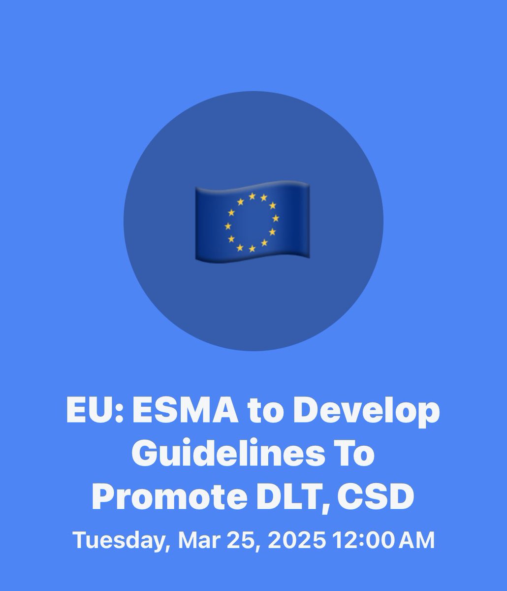 MrManXRP's tweet photo. By March 24, 2025, ESMA must create clear guidelines for how Distributed Ledger Technology (DLT) trading platforms can operate across Europe. These rules must ensure investor protection, financial stability, and fair market practices. DLT platforms must apply for specific permission, showing they meet these standards and aren’t bypassing regulations. Authorities have 90 days to assess applications. Once approved, permissions will be valid for up to six years, applying EU-wide, and must clearly list any exemptions or special conditions granted.