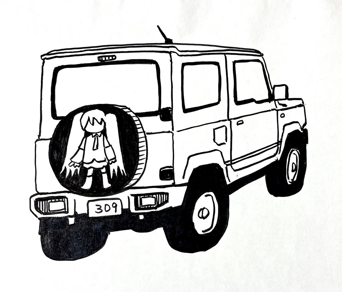#みなさん2年前の今頃はどんな絵描いてましたか
ジムニー(定期) 