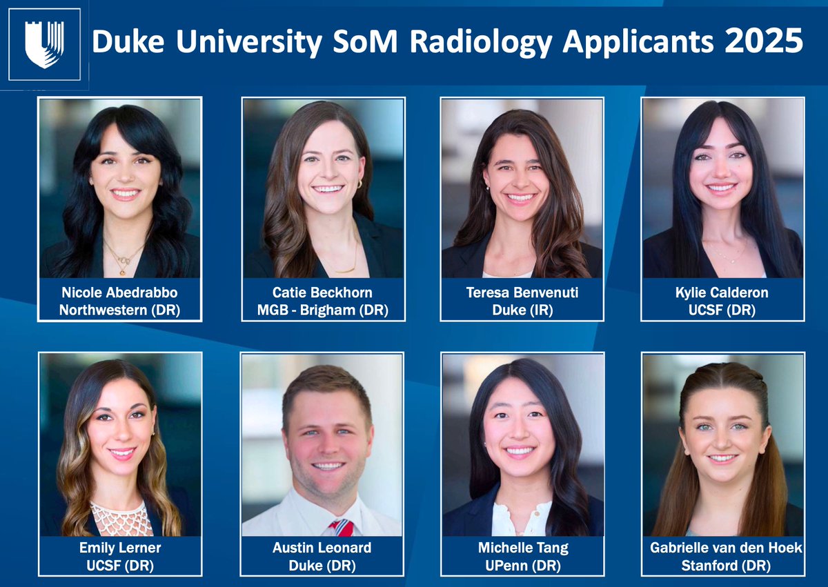 Derek Nguyen, MD (@dereklnguyen) on Twitter photo Congratulations to the exceptional Duke Class of 2025 on matching into DR and IR/DR residencies last week! Excited to see the incredible impact youāll make on shaping the future of radiologyāthe field is in great hands! <a href="/DukeRadiology/">Duke Radiology</a> <a href="/JonMartinMD/">Jon Martin</a> <a href="/jhoukMD/">Jessica Houk</a> <a href="/DotLowellMD/">Dot Lowell</a> #Match2025 Congratulations to the exceptional Duke Class of 2025 on matching into DR and IR/DR residencies last week! Excited to see the incredible impact youāll make on shaping the future of radiologyāthe field is in great hands! <a href="/DukeRadiology/">Duke Radiology</a> <a href="/JonMartinMD/">Jon Martin</a> <a href="/jhoukMD/">Jessica Houk</a> <a href="/DotLowellMD/">Dot Lowell</a> #Match2025