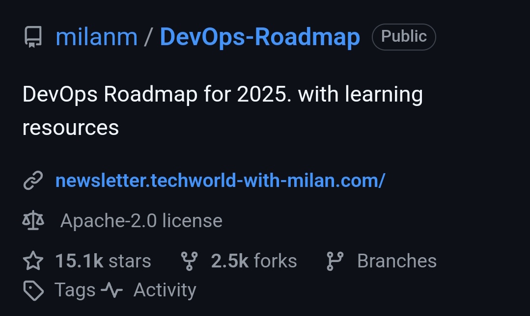 superSaiyanSkai's tweet image. Great resource to learn DevOps.
Link in the thread