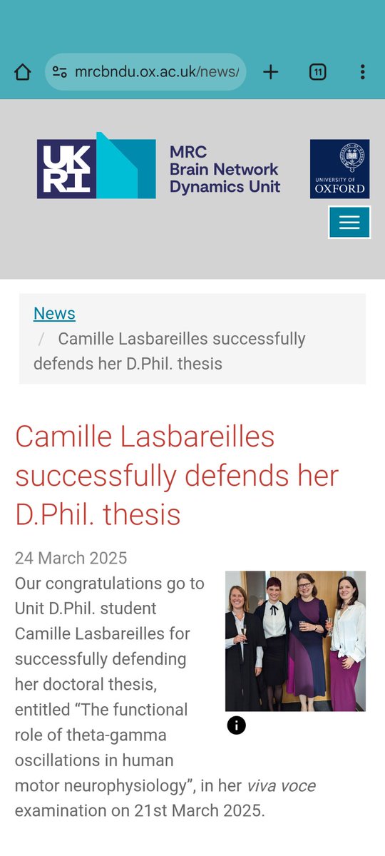 Thank you <a href="/MRCBNDU/">MRC BNDU, Oxford</a> ! mrcbndu.ox.ac.uk/news/camille-l…