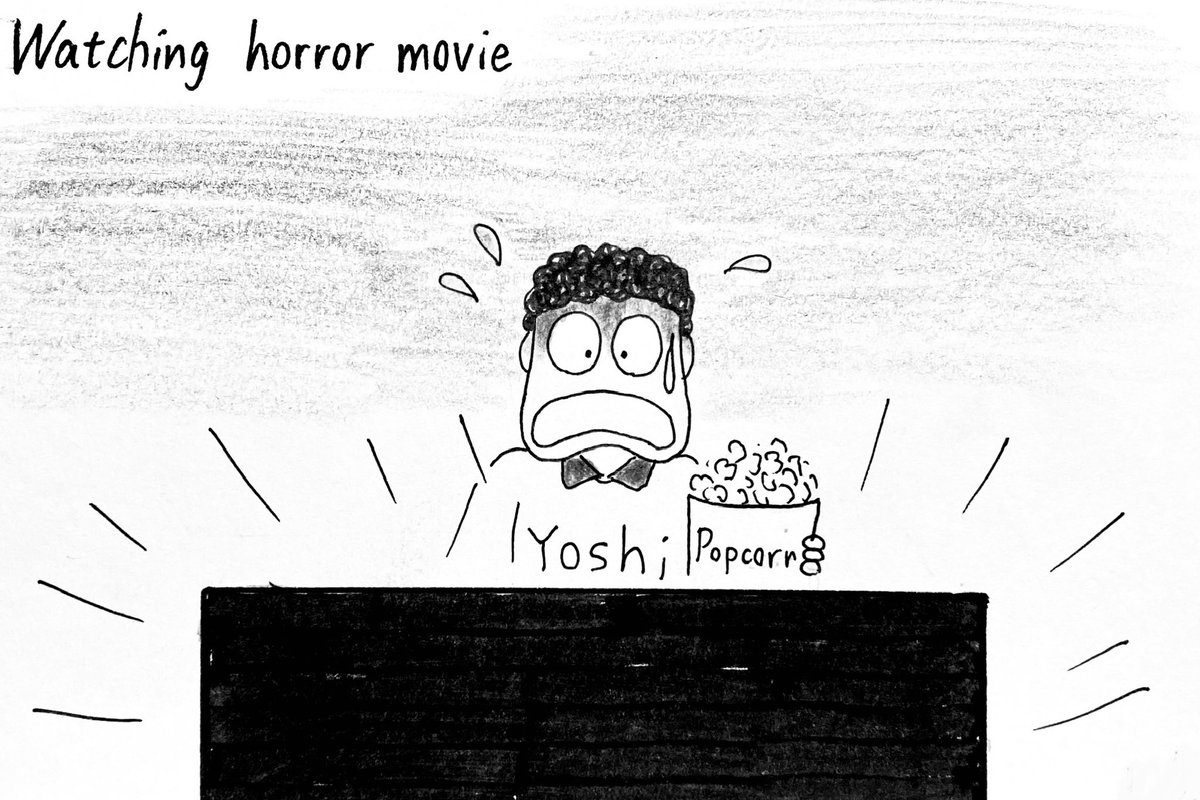 yosh34291's tweet photo. Watching horror movies…😂😂😂
#cartoon #cartoons #cartoonist #cartooning #cartoondrawing #cartoonart #cartoonillustration #cartoonarts #funny #funnyjokes #funnystory #funnystories #police #policeofficer #parkingviolation #english #englishcartoon #englishcartoons #englishlanguage https://t.co/Mkeevnb70x