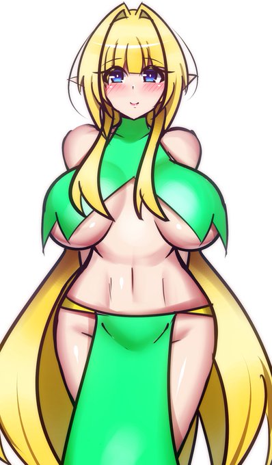 うちの子名もない新緑のエルフさん!
こういう緑の布のエルフ娘いいですよね～ 