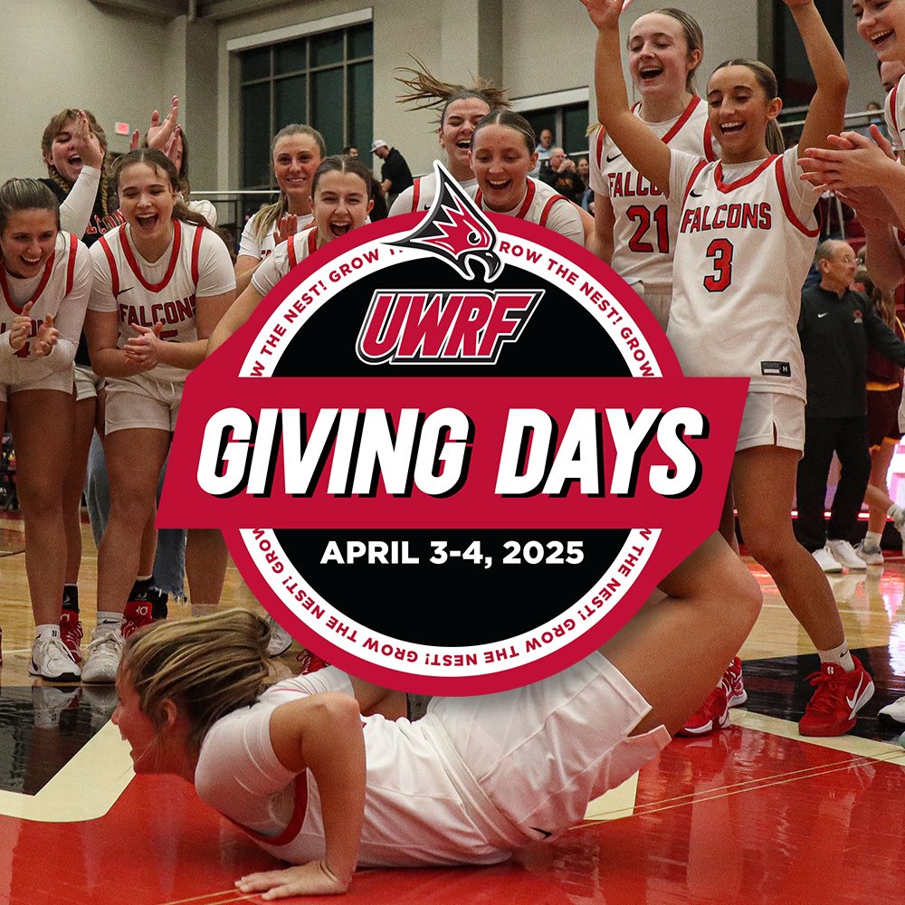 UWRF Athletics Giving Day is your opportunity to make a difference for Falcon Women’s Basketball. Please help us continue to provide memorable experiences for our student athletes! Mark your calendars for April 3-4.Visit  our fundraising page to make your gift today. Link in bio