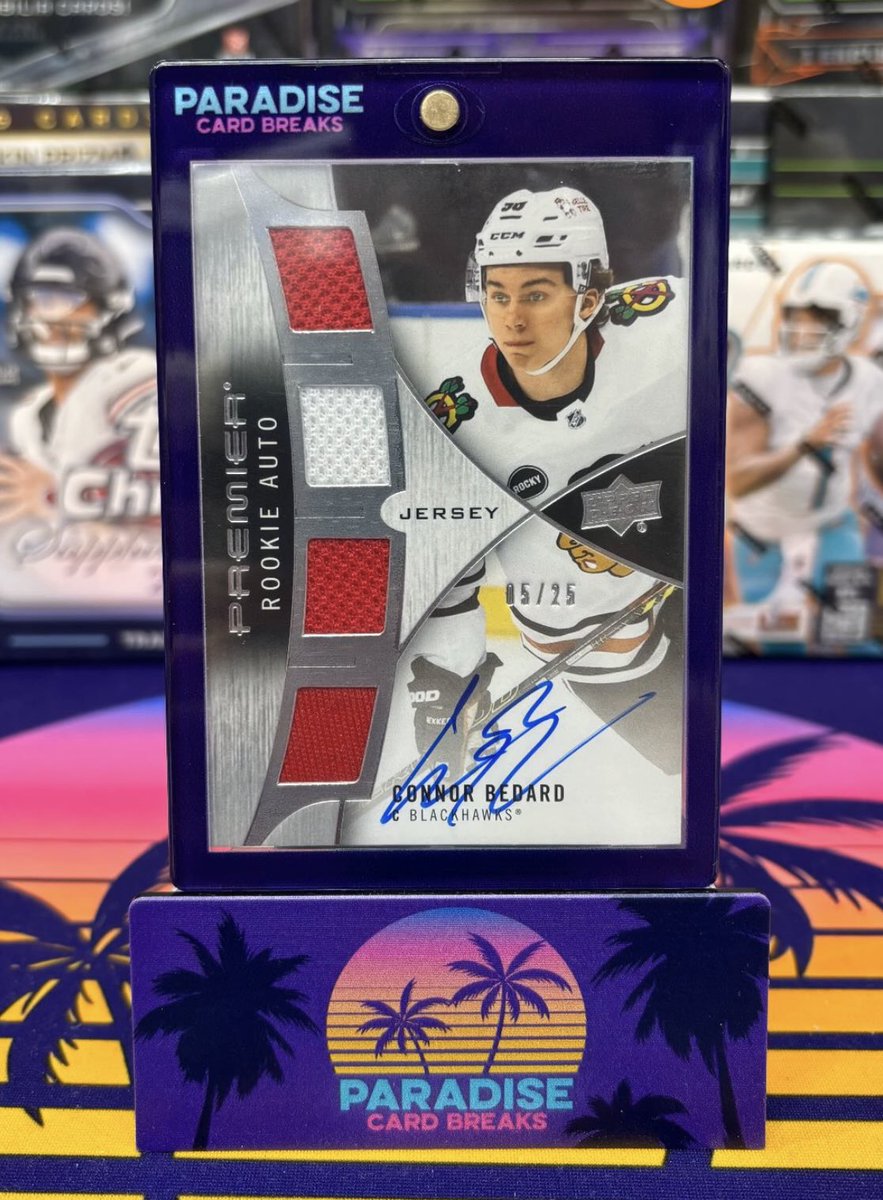 JGCS Sports Cards (@jgcssports) on Twitter photo ๐๐จHit of the year (so far) ๐จ๐
2023-24 Upper Deck Premier Connor Bedard Rookie Patch Auto /25 RPA PRA-CB โ for sale, best offer!!
ebay.com/itm/2769747233โฆ
#ConnorBedard #Blackhawksย ย #Premier #UpperDeck #RookiePatchAuto #JGCSSports <a href="/ParadiseCardBrk/">๐ด Paradise Card Breaks ๐ด</a> ๐๐จHit of the year (so far) ๐จ๐
2023-24 Upper Deck Premier Connor Bedard Rookie Patch Auto /25 RPA PRA-CB โ for sale, best offer!!
ebay.com/itm/2769747233โฆ
#ConnorBedard #Blackhawksย ย #Premier #UpperDeck #RookiePatchAuto #JGCSSports <a href="/ParadiseCardBrk/">๐ด Paradise Card Breaks ๐ด</a>