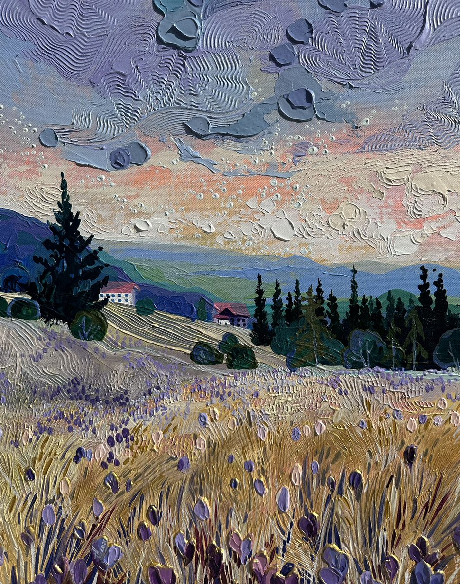 「acrylic, canvas 40*50 cm "Gold of the Al」|Anastasia Trusovaのイラスト