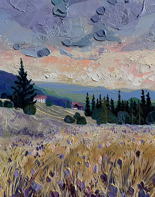 acrylic, canvas 40*50 cm "Gold of the Alps" #art #painting #artwork