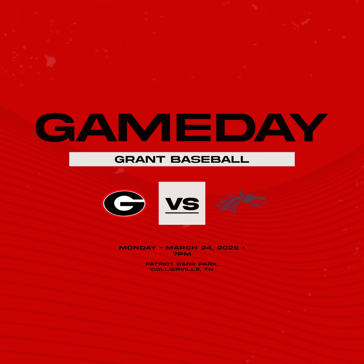 Game day from Memphis, Tennessee. 

🆚: Collierville High School 
📍: Patriot Bank Park 
⌚️: 7:00 PM 

#AAIT