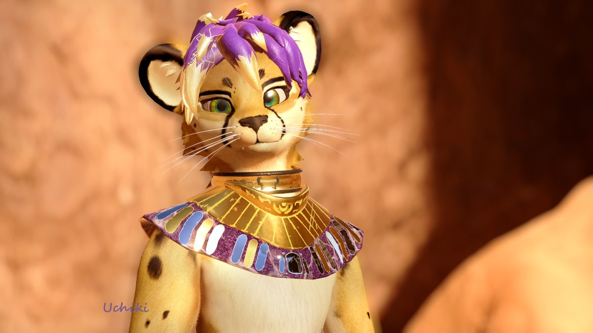 Working on a new set of clothes for my avi on VRC, <a href="/_Hyroe_/">Hyroe</a> took a picture of me on the side, and I think he caught my personality when l’m thinking here. 
Yes I have Face tracking, so the catch is more relevant.