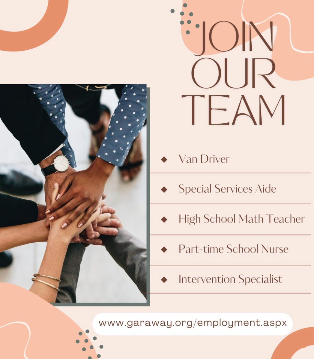 Check out our job postings at garaway.org/employment.aspx.
