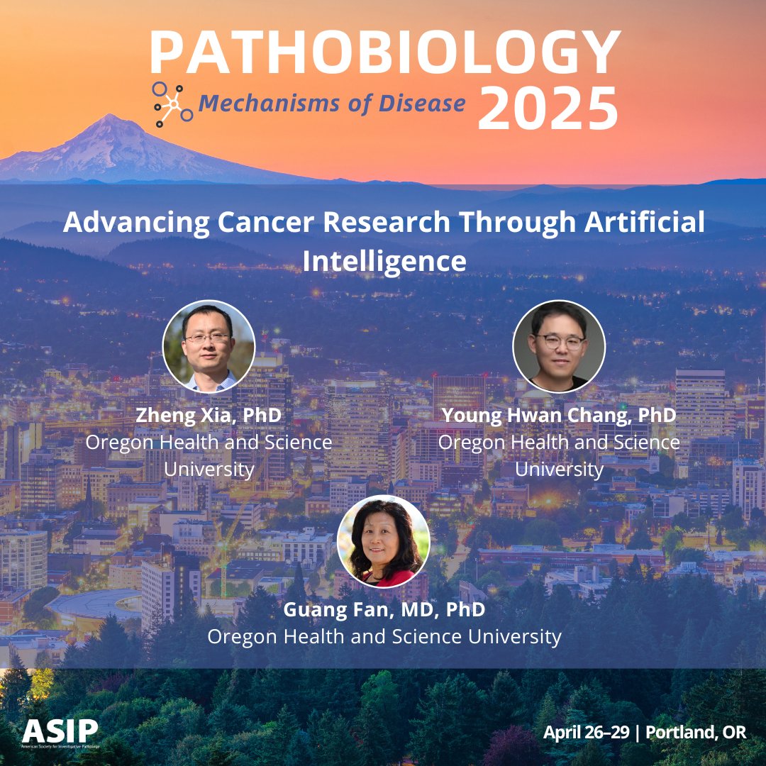 American Society for Investigative Pathology (@asipath) on Twitter photo These speakers from <a href="/OHSUNews/">OHSU News</a> will focus on cutting-edge research that is using #AI and #MachineLearning techniques to advance our knowledge of both diagnostics and mechanisms that drive disease! See the full #Pathobiology2025 program bit.ly/3yOeuxu These speakers from <a href="/OHSUNews/">OHSU News</a> will focus on cutting-edge research that is using #AI and #MachineLearning techniques to advance our knowledge of both diagnostics and mechanisms that drive disease! See the full #Pathobiology2025 program bit.ly/3yOeuxu