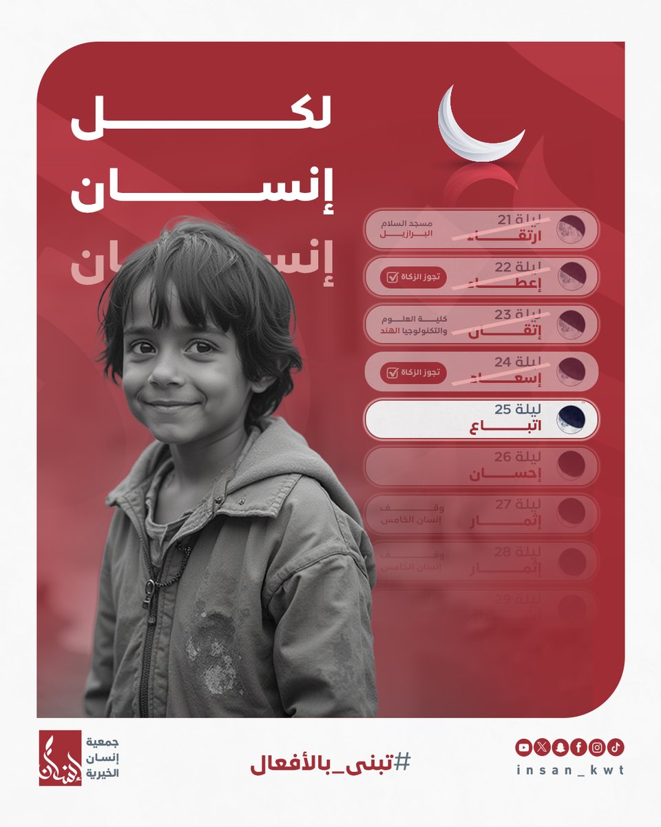 بسم الله نبدأ  
🔗insan.org.kw/n4390?mid=1911…

علمٌ يبقى وأجرٌ لا ينقطع! 📖✨
كن جزءاً من مشروع "اتباع" واستثمر في نشر العلوم الشرعية باستدامة.