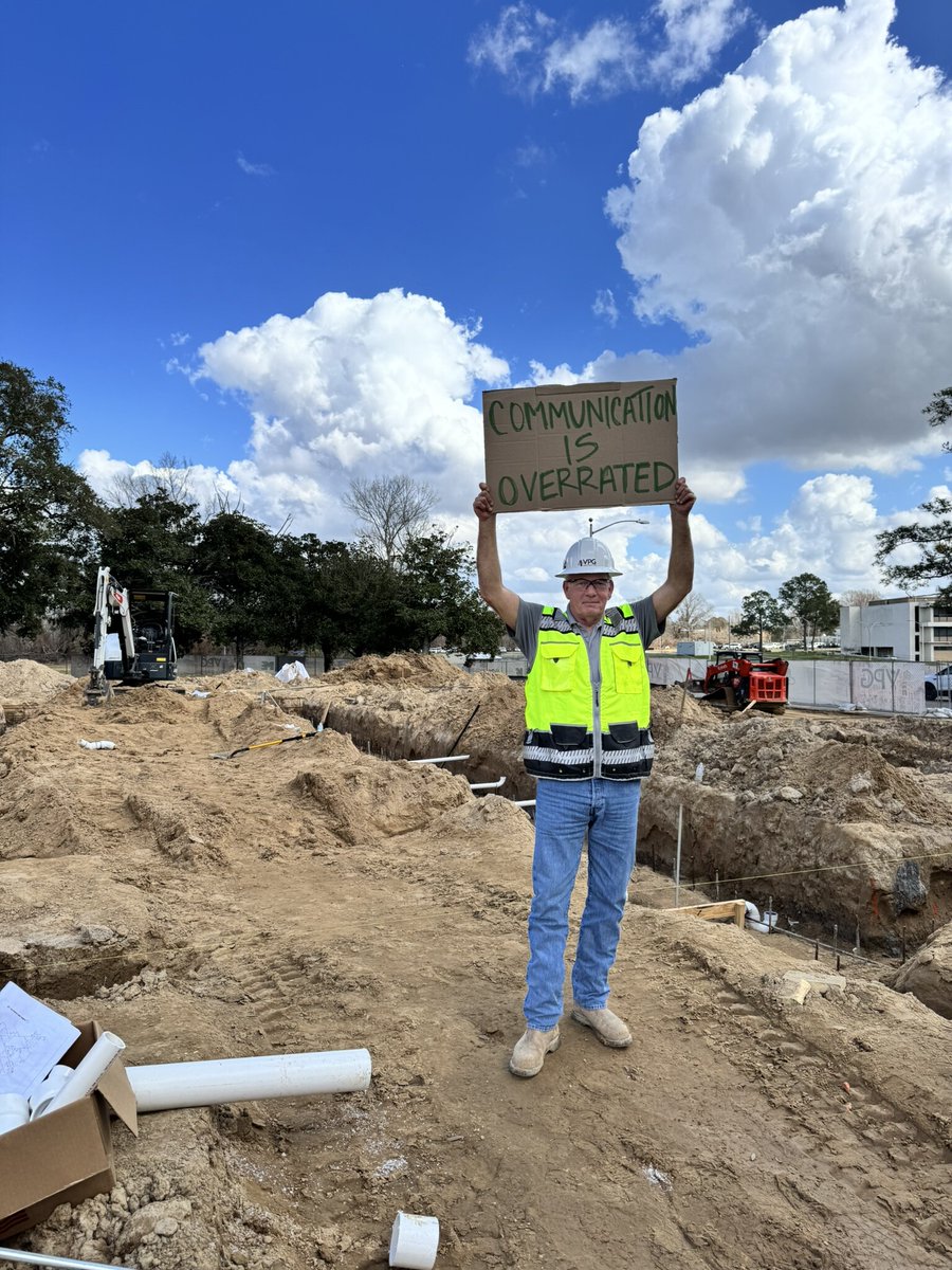 ConstructionVpg's tweet photo. Every top tier superintendent would agree. (We kid, we kid.)

#generalcontractor #contractor #construction #neworleans #nola #louisiana #officelife #officehumor #vpg https://t.co/gLOe6P4aie