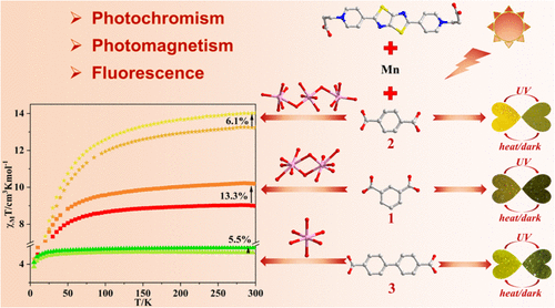 bhkenlo's tweet image. Synergistic Photochromism, Fluorescence Switching, and Photomagnetism of Three Mn(II) Complexes Based on a Thiazolothiazole Extended Viologen Derivative pubs.acs.org/doi/10.1021/ac… Wang and co-workers @InorgChem #manganese #viologen #photochromism #FluoSwitch #photomag