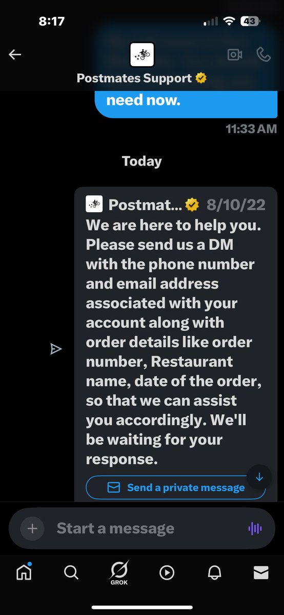 DanMorando's tweet photo. So @Postmates_Help I did what u told me AND still no help from you?! WTH?! #scam #postmatessucks @FOXLA @NBCLA @latimes https://t.co/x48ZrwkHb3