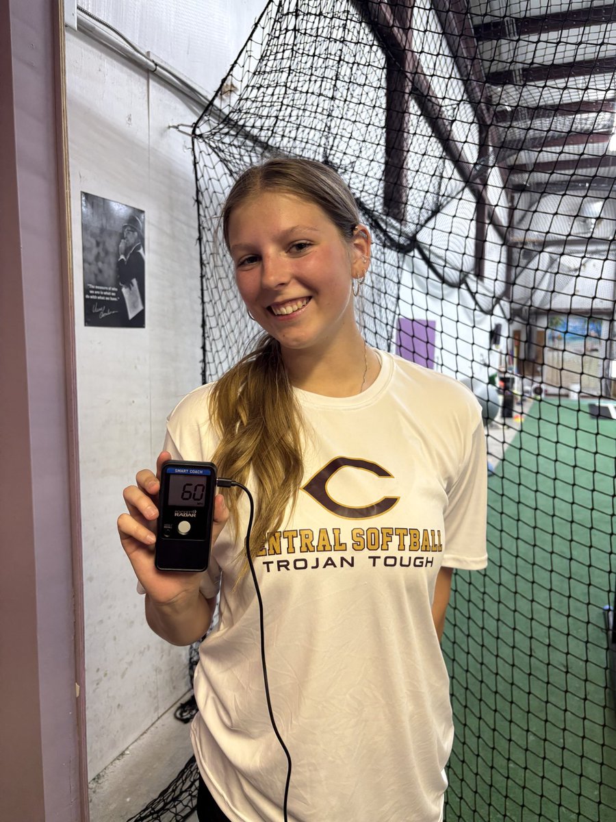 Congratulations to our very own <a href="/Makaylabenton19/">Makayla Benton</a>  on hitting 60mph. Keep working hard!! #2027