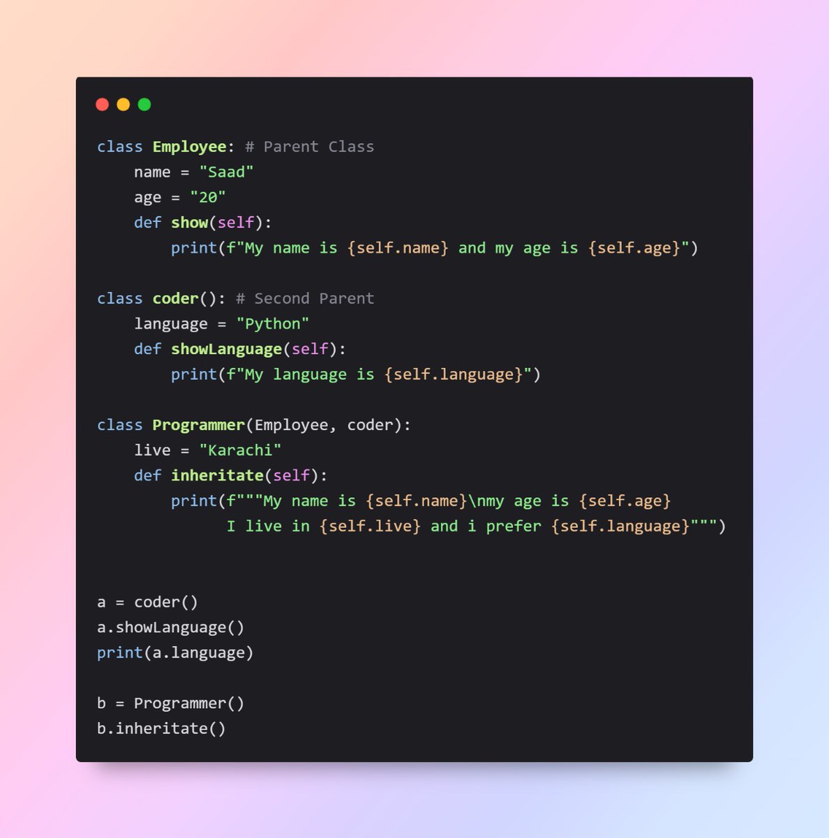 SaadAsl52012287's tweet image. Someone: &apos;What’s for breakfast?&apos;

Me: &apos;Just inheriting a juicy class Breakfast { eggs; coffee; } from the overloaded parent class Morning.&apos;

#CodeAndCaffeine #InheritanceGoals