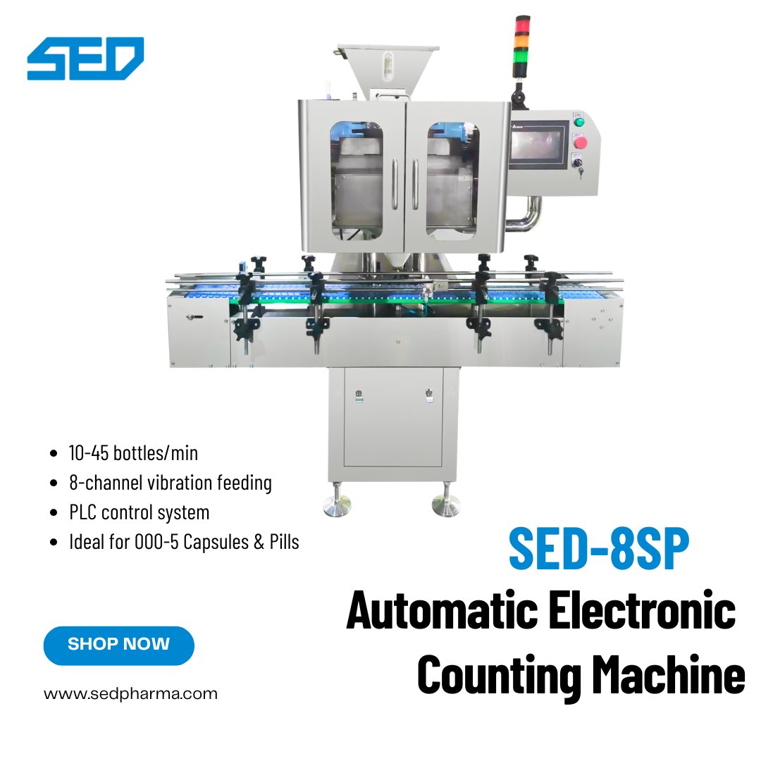 SedPharma's tweet image. Introducing our brand new 8-channel electronic counting machine, designed for fast multi-product changeovers—one machine, many uses. Perfect for counting and bottling soft, sticky items like gummies!
🌐sedpharma.com

#sedpharma #automaticcountingmachine #CountingMachine