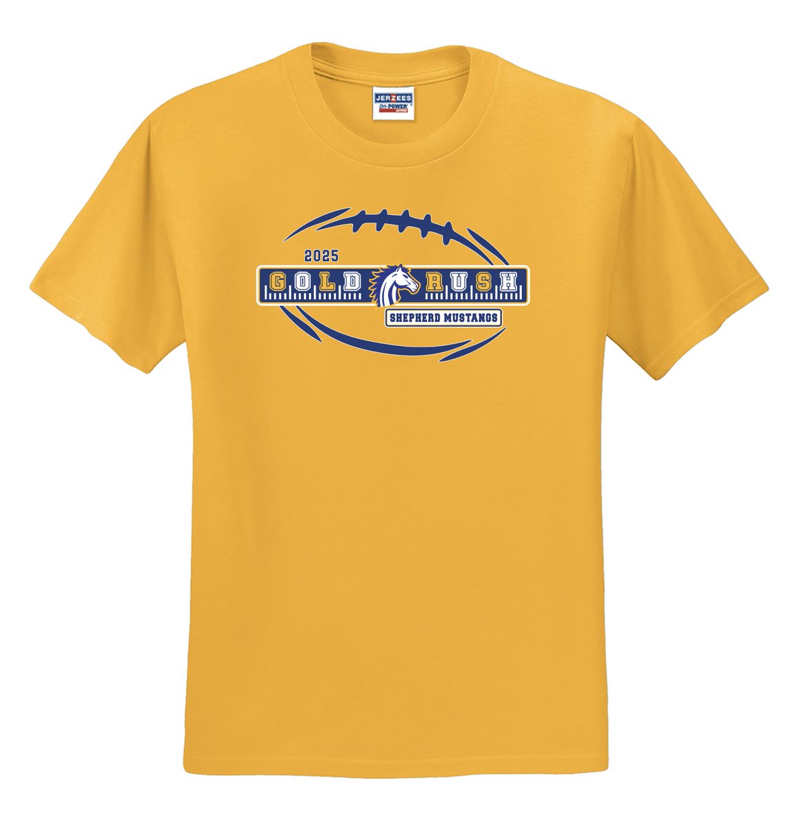 Gold Rush jerseys are in! 🔥 

We will be hosting the Baker Spartans on Friday September 19th, which the theme will be GOLD RUSH. We will be selling t-shirts this upcoming fall for the game. More details will be posted at a later date. 

#WeAreShepherd