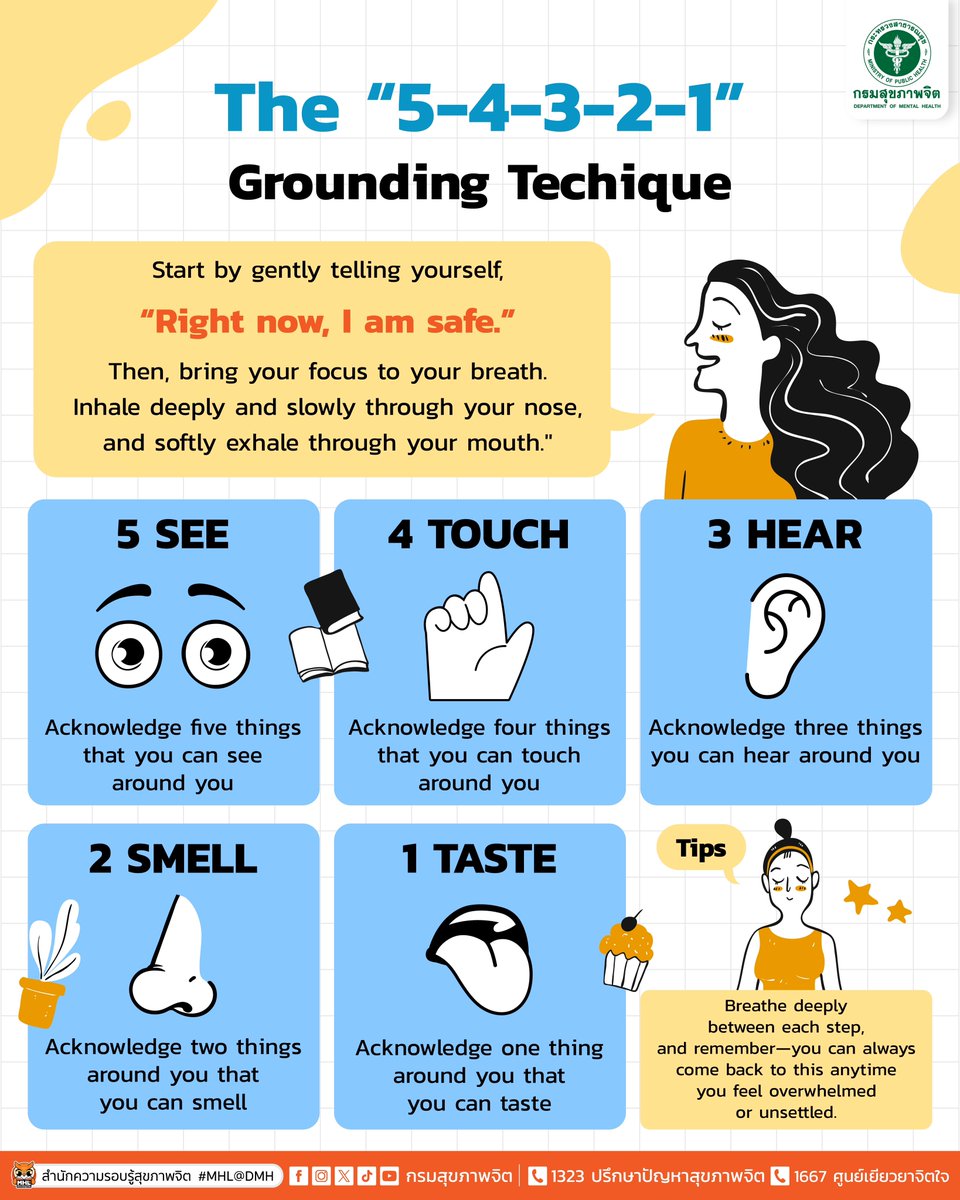 blackheadnaruto's tweet photo. “The 5-4-3-2-1 Technique”
Ground Yourself and Return to the Present Moment 💞  

“ Then, focus on your breath—inhale deeply and slowly through your nose, then exhale gently through your mouth.  
Next, gradually engage your senses with these steps: https://t.co/sP66HTfNHY