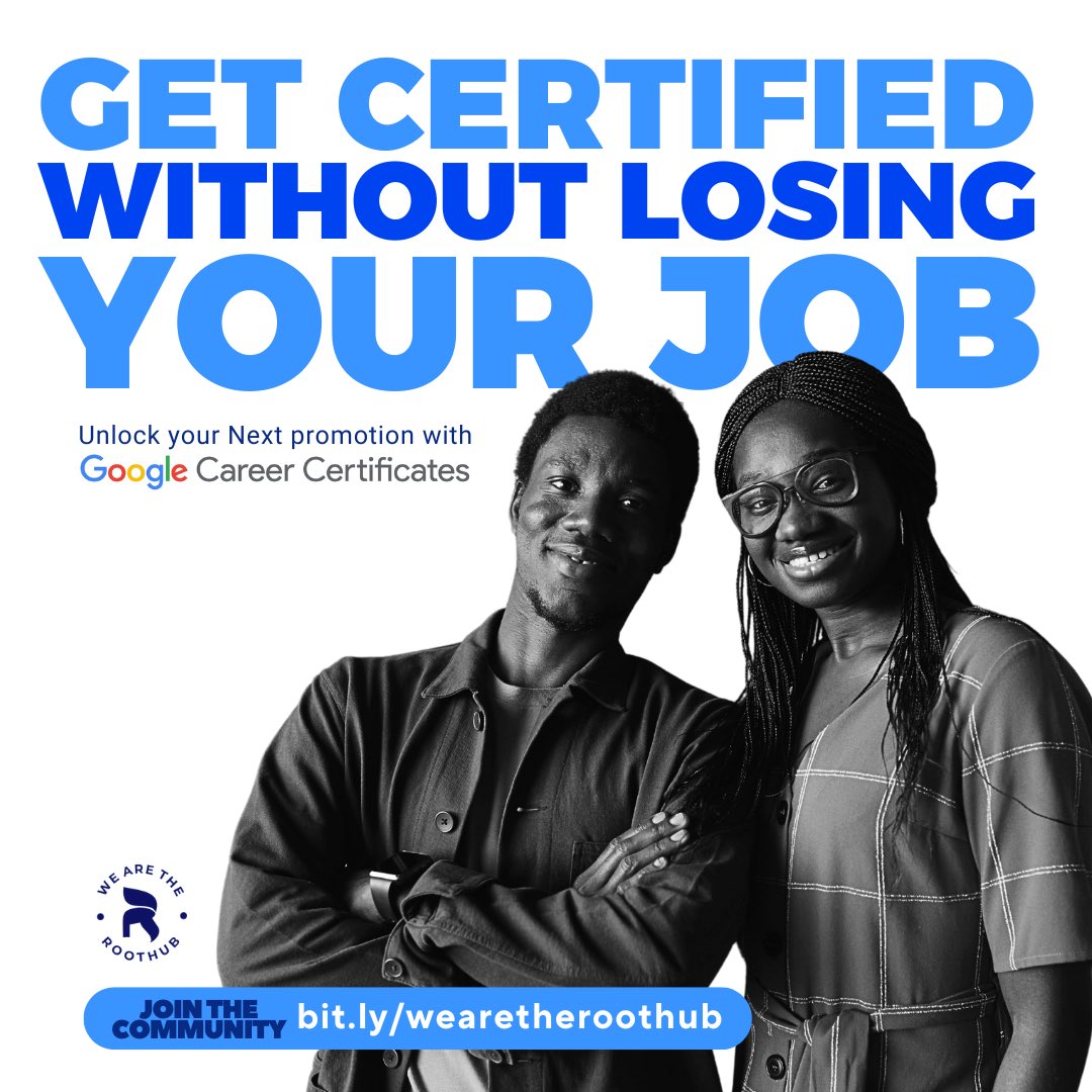 Level up your career without pausing your 9–5?

With our Google Career Certificates Scholarship, you can earn globally recognized certifications in IT, Data Analytics, Project Management, and more — 100% virtually, at your own pace.

Whether you’re a busy professional or thinking